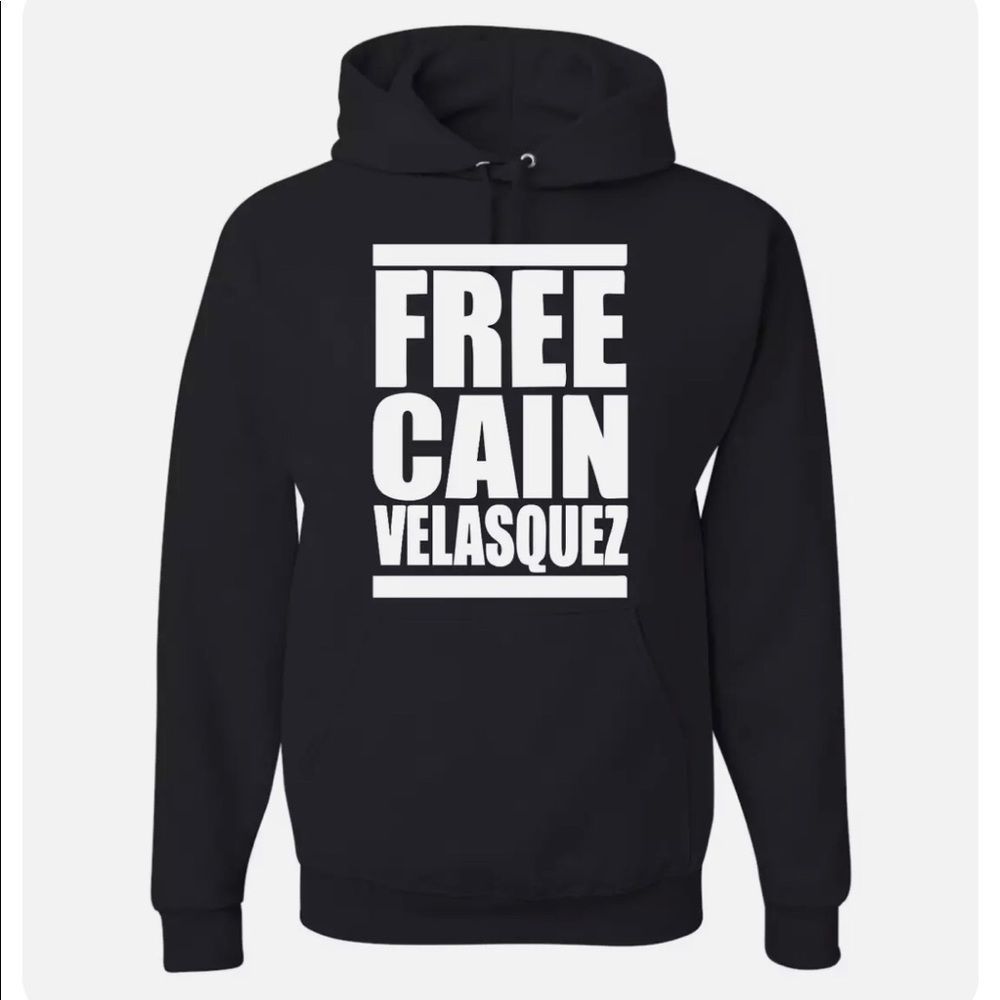 Unisex FREE CAIN VELASQUEZ HOODIE/SHIRT SLEEVE TSHIRT black/white multiple sizes